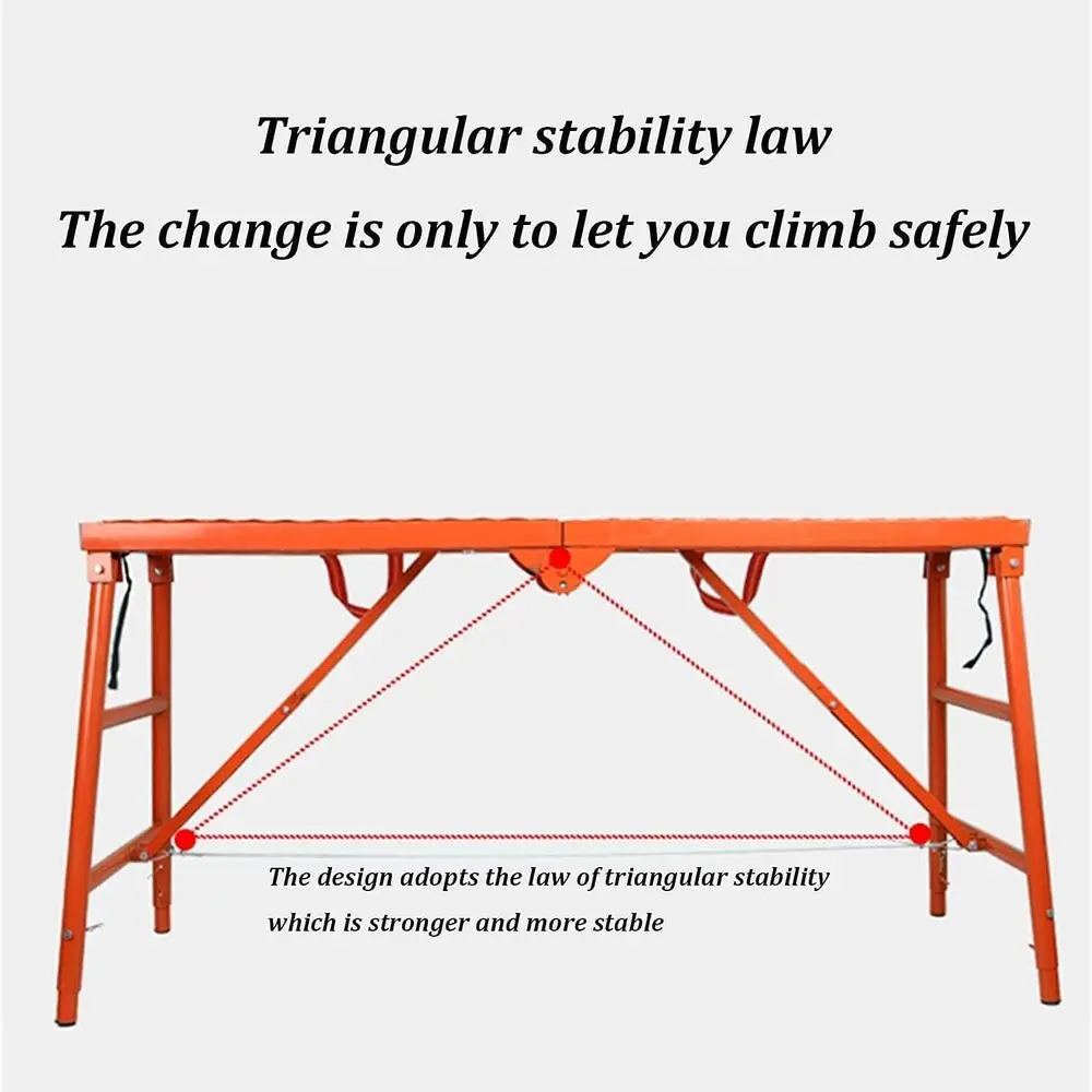 Step Ladders, Scaolding Platform, Adjustable Height with Non-Slip Feet, Work Platform Scaold Tower Ladder Stool Work Bench