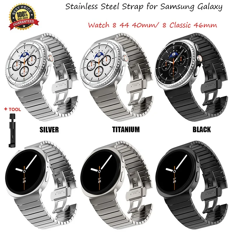 

Luxury metal Strap for Samsung Galaxy Watch 8 40mm 44mm Metal Band for Galaxy Watch 8 Classic 46mm Stainless Steel Wristband