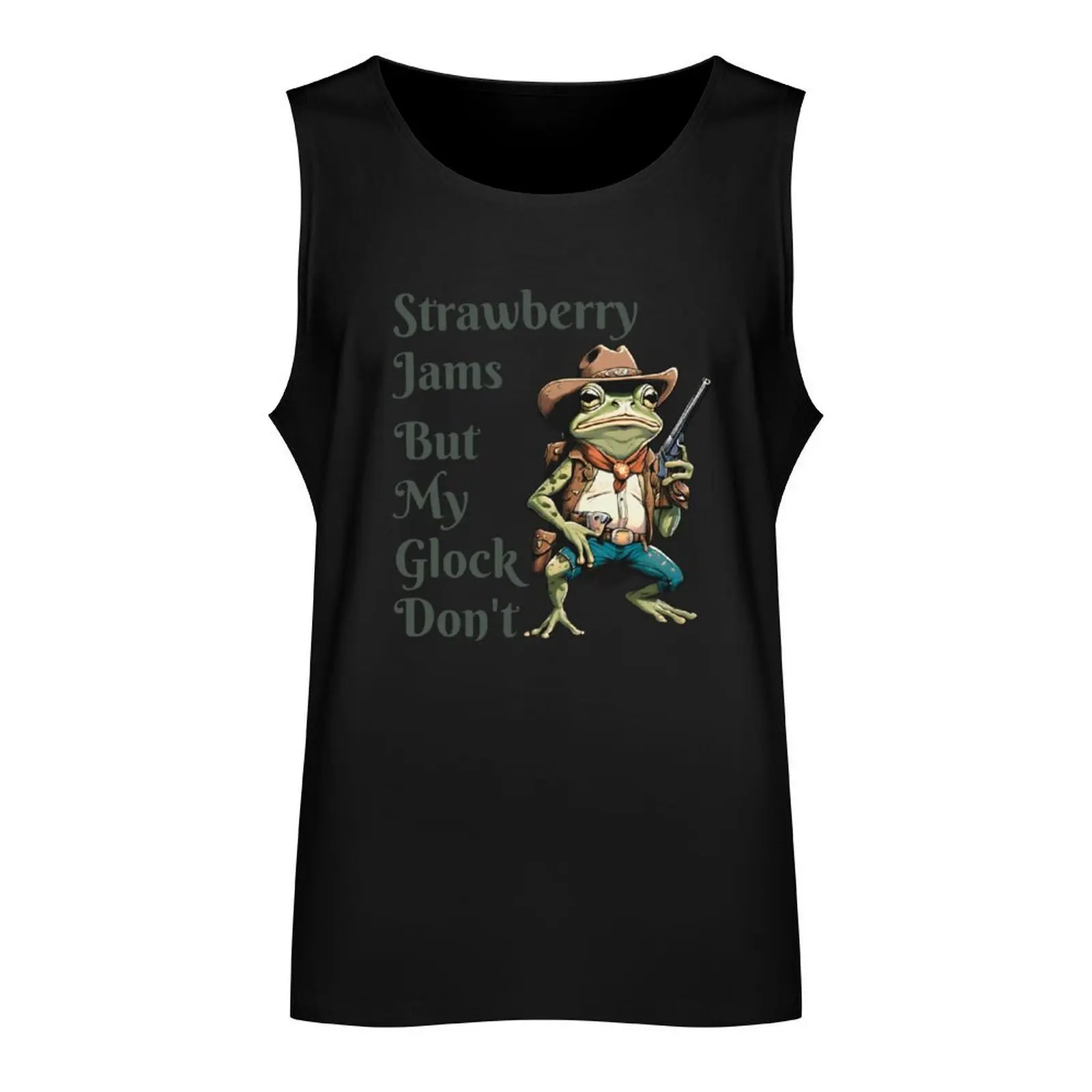 Strawberry jams but my glock don't tshirt, Funny tshirt Tank Top gym wear men mens designer clothes