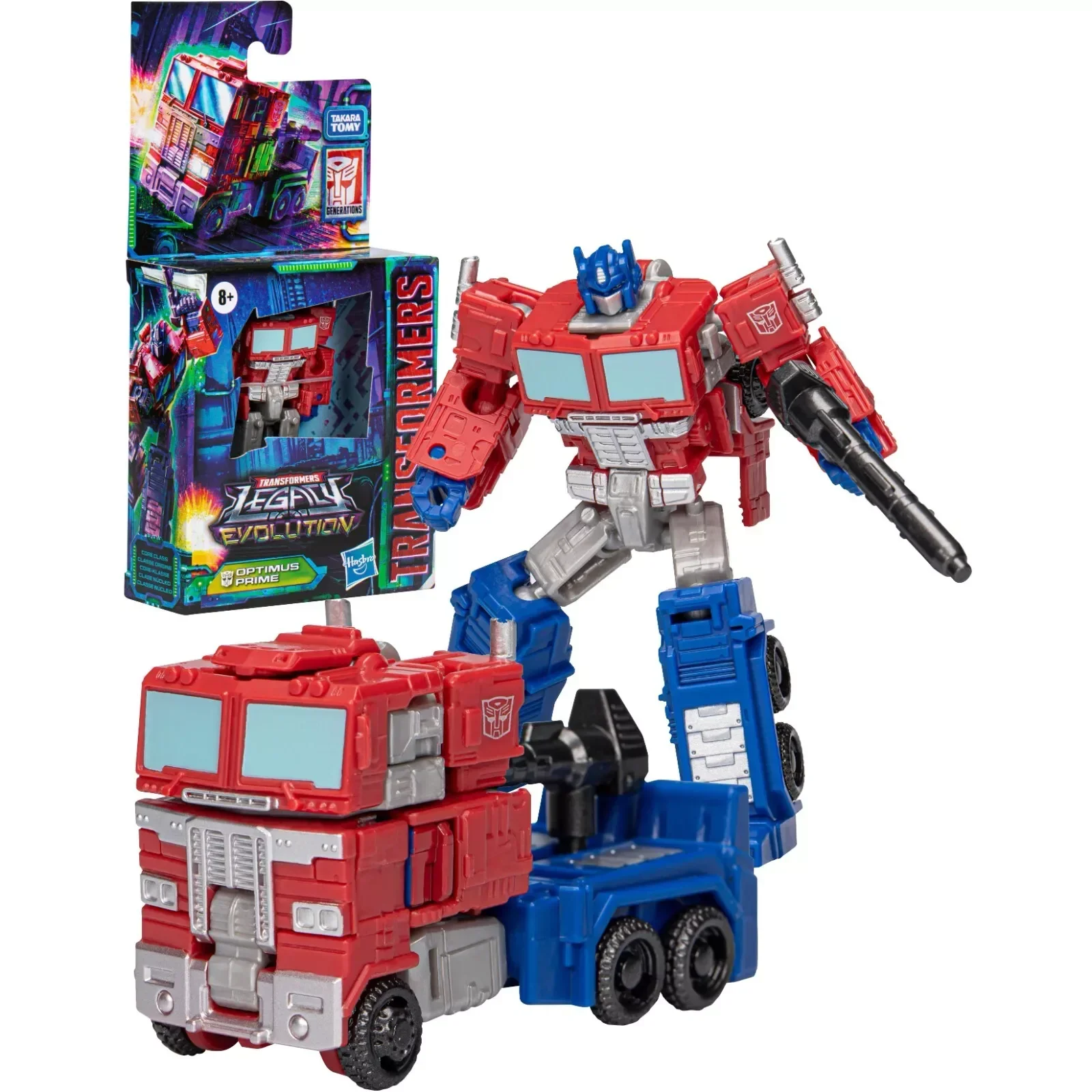 Hasbro transformadores brinquedos legado evolução núcleo classe optimus prime brinquedo figura de ação de 3.5 polegadas presente f7186