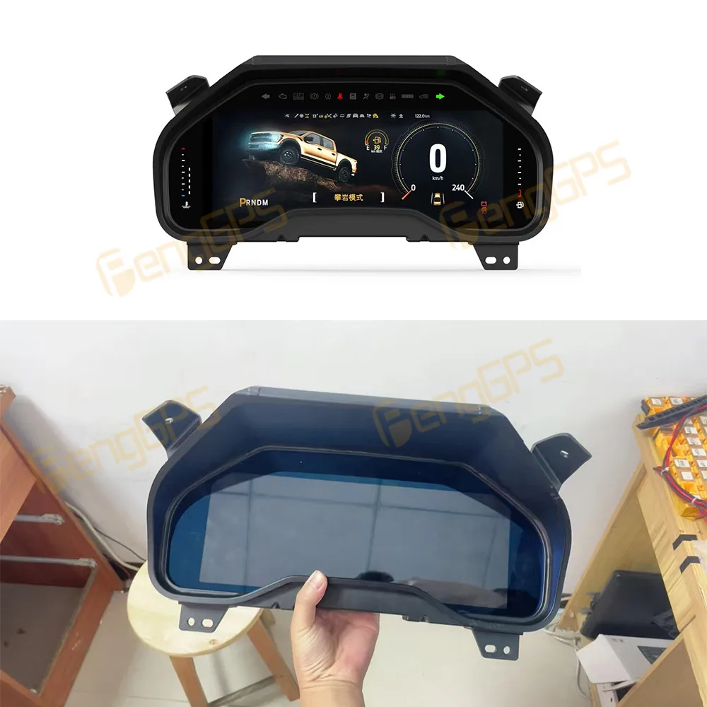 For Ford F150 2015-2020 Car LCD Dashboard Panel Virtual Instrument CockPit Digital Cluster Instrument Multimedia Speedometer GPS