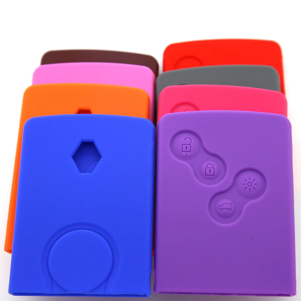 Silicone 4 Buttons Car Protective Key Case Shell Auto Accessories for Peugeot Opel Seat Tesla Volvo VW Skoda Mazda Zotye Nissan