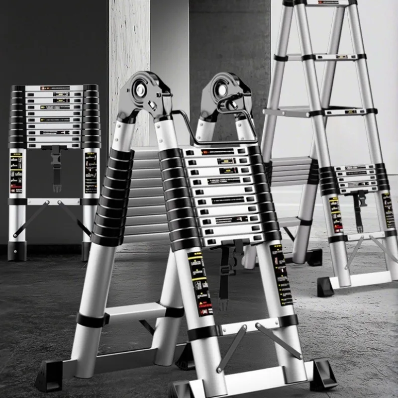 

Уличная телескопическая лестница из алюминиевого сплава, многофункциональная, портативная, легкая, усиленная, для подъема, инструменты и принадлежности