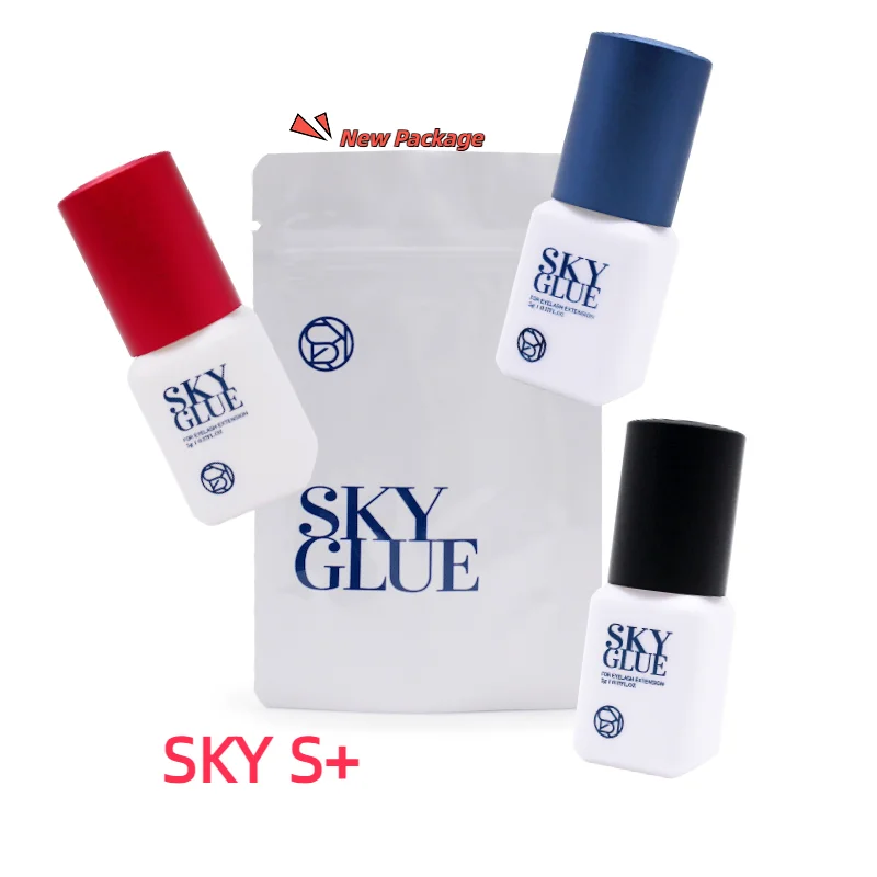 5Pcs SKY Glue for Eyelash Extension Korea Original Sky Plus 5ml Red Black Blue Cap Beauty Shop Makeups Tools Lasting 7 Weeks