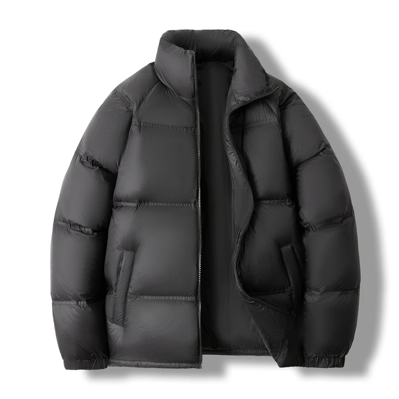 Casual 2024 Winter Men's Warm 90% White Duck Down Jackets Outwear Windproof Black Color Puffer Coats High Quality Down Clothing