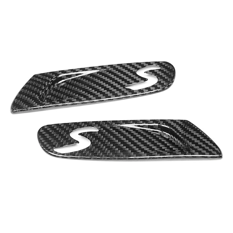 

Carbon Fiber Front Side Fender Sticker Turn Signal Light Cover Lamp Case For MINI F55 56 Cooper-S