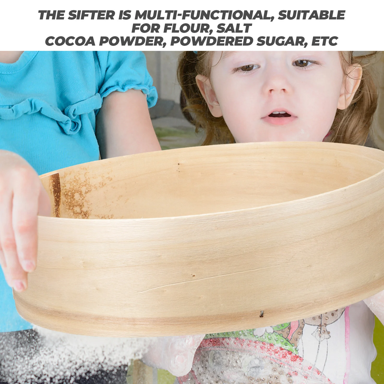 Baking Flour Sifter Wooden Han - огляд і ціна Kitchen Handy Gadgets
