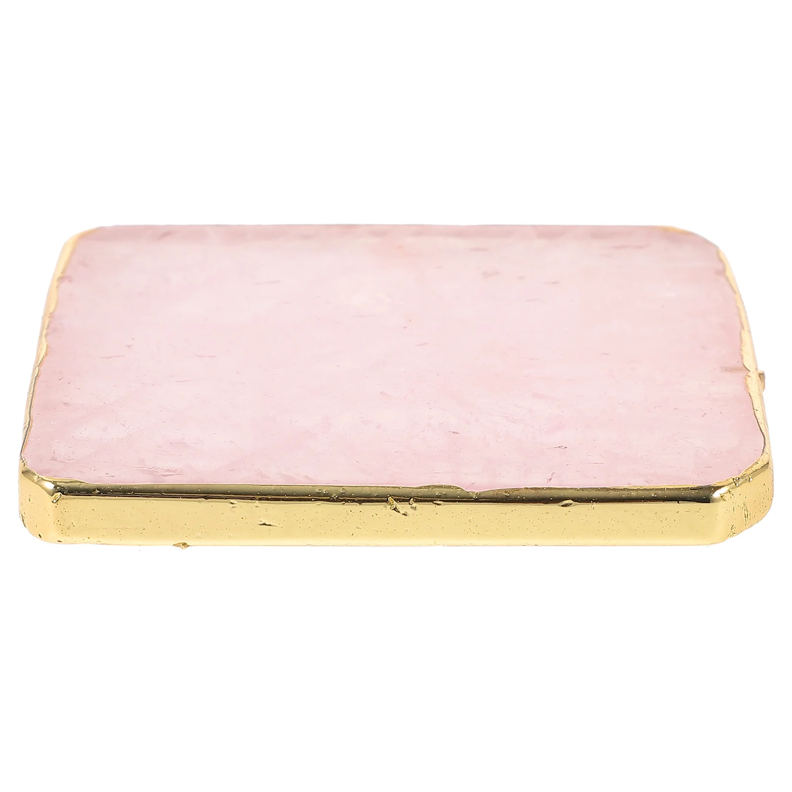 

Crystal Coaster Pink Quartz Cup Mat Decorative Table Coaster Insulation Desk Protection Elegant Home Office Gift