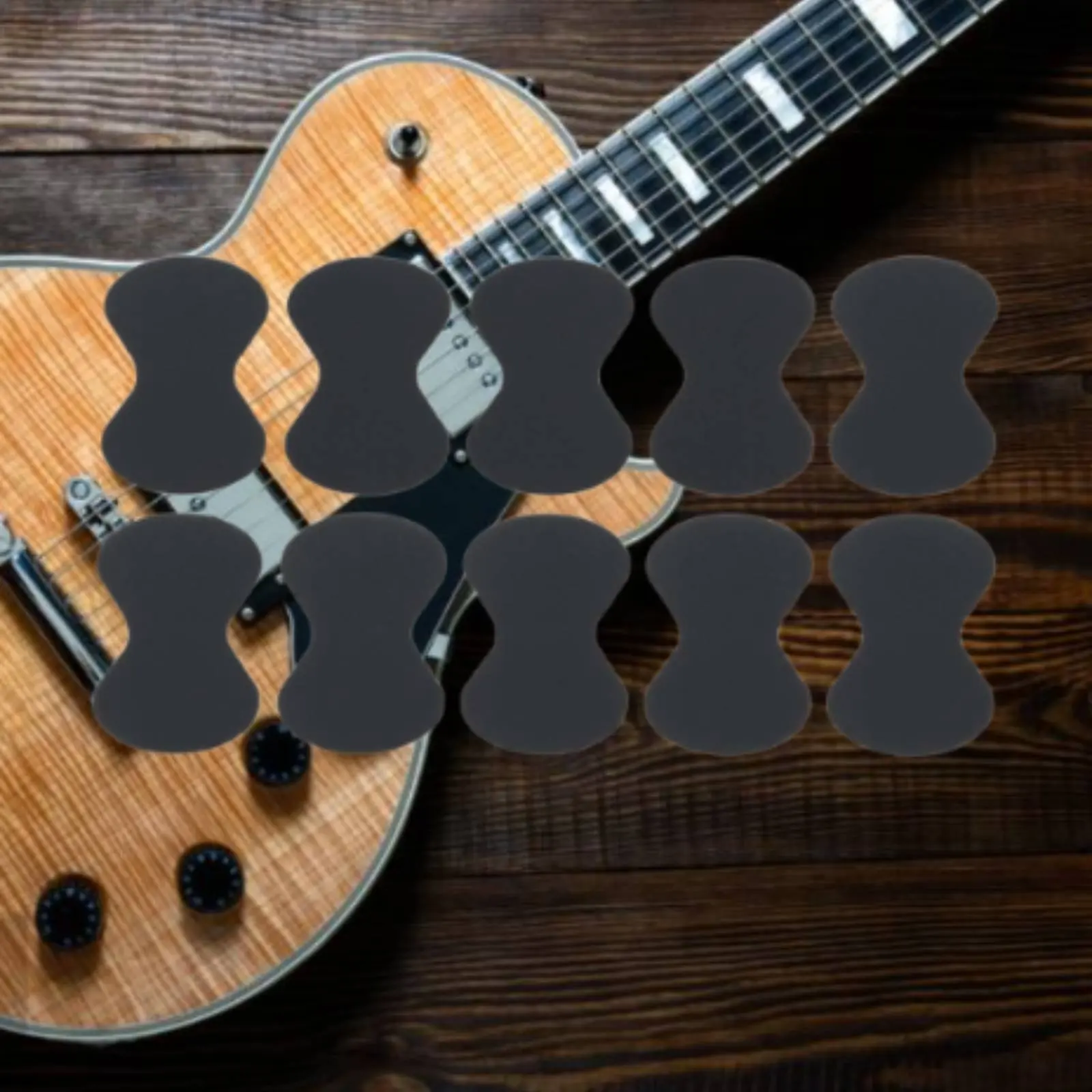 Guitar Pick Anti-Slip Sticker Symmetrical Encircling Design Silicone Pick Grip Musical Instrument Accessory - view 4