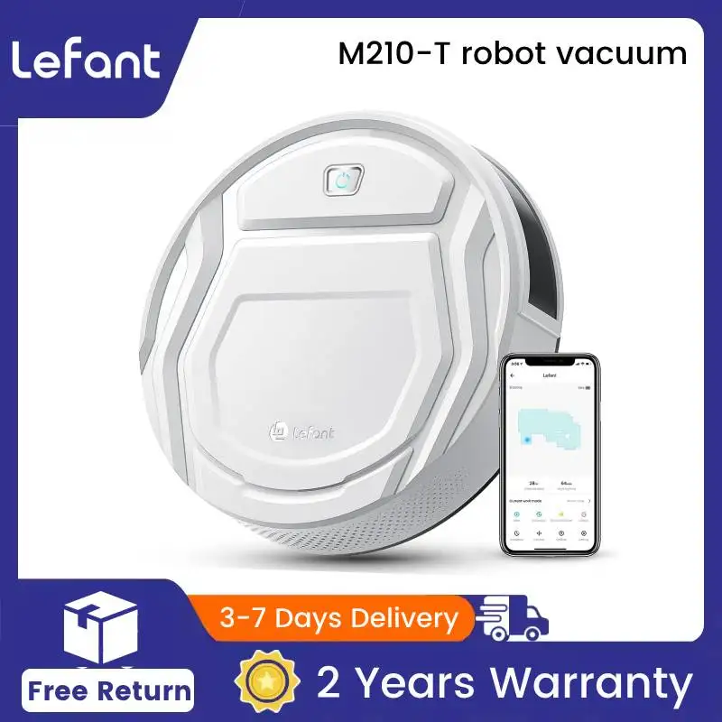 Lefant M210 Robot Vacuum Cleaner Robotic super Mini Low Noise App Google Alexa Control 4 Cleaning Modes for Pet Hair Hard Floor