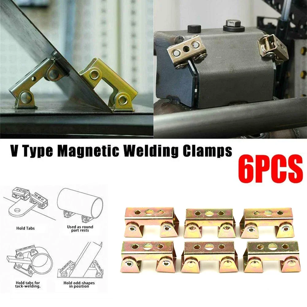 Imagem -02 - Braçadeira de Soldagem Magnética tipo v Peças Ímã Ajustável Almofadas v para Porta Ferramentas Manuais Acessórios de Trabalho de Metal