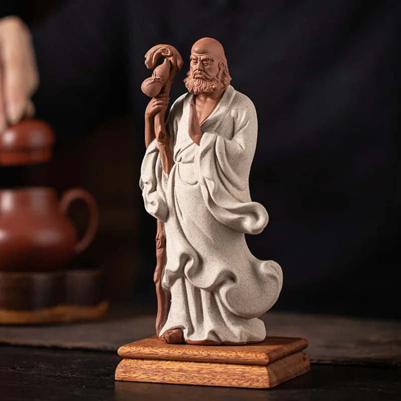 Zen Ceramic Master of Zen Sculpture Character Decoration Home Living Room and Tea Room Table Decoration Decoration