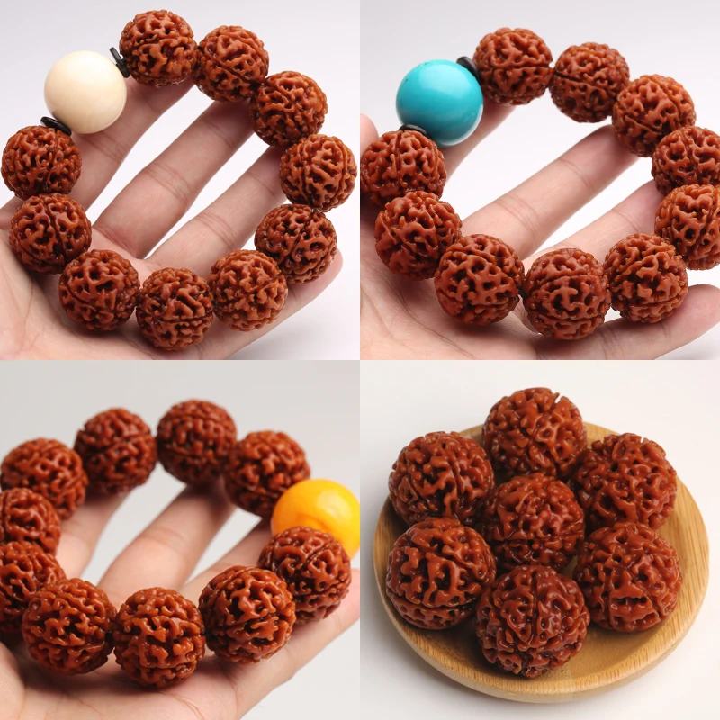 Genuine Goods Indonesia Bracelet Men's Eight Pieces Big Rudraksha Beads 8 5 6 6 9 9 Flap Corpulent