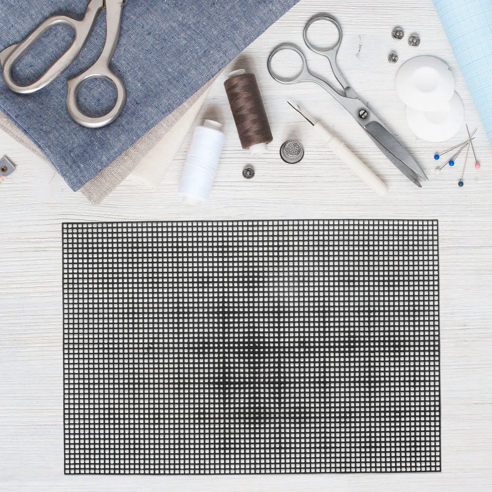 

5 Pcs Cross Stitch Plastic Sheet Stitching Decoration Fabric Embroidery Blanks Mesh Cloth Diy Sewing