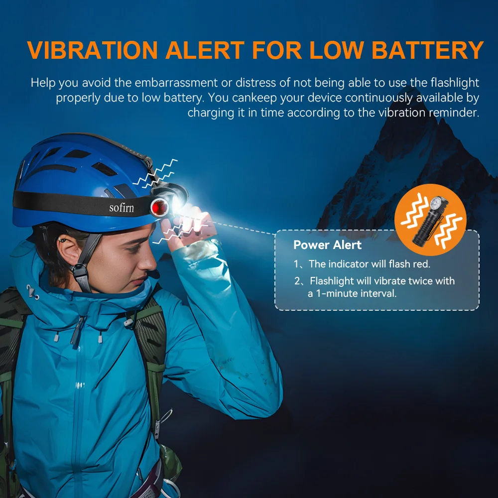 كشاف أمامي SOFIRN HS41 4000lm 21700 USB C قابل لإعادة الشحن مع مؤشر شعلة LED SST20 مع مصباح يدوي مغناطيسي #3