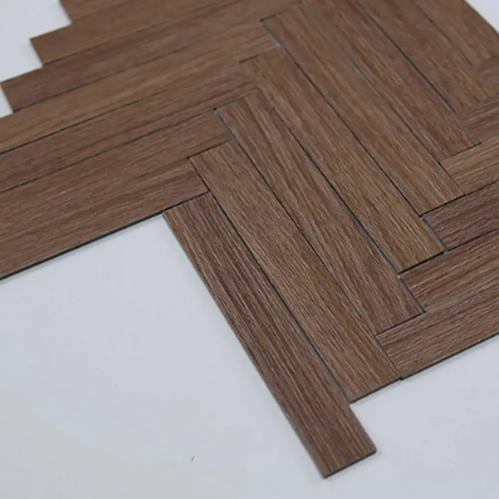 인형 집 바닥 스티커 미니 인형 집을 위한 현실적인 나무 바닥재 자체 접착식 아기 집 바닥 보드 DIY 인형 집