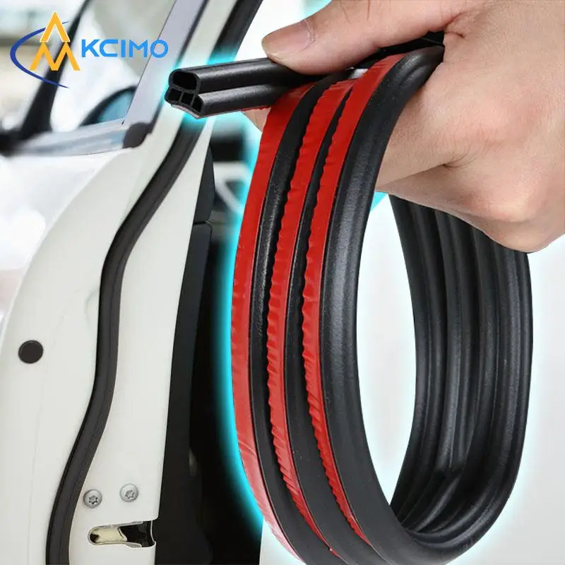 Universal Car Door Seal Strips Double Layer L Shape Black Sound Insulation Weather Resistant High Quality Durable Strips