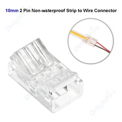 1/2pcs COB LED Strip Connector L Shape Corner Connectors for 8/10mm 2pin SMD COB 5050 2835 Single Color Tape Lights Fixed Clamps