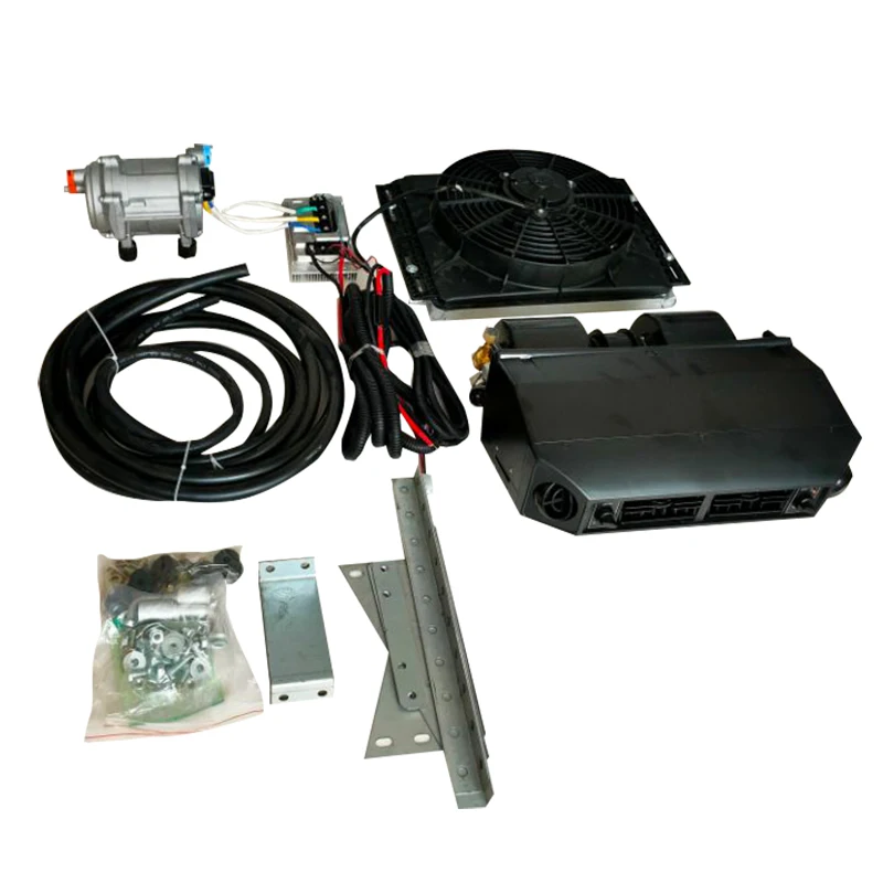 Universal auto klimaanlage unter-dash einheit verdampfer kompressor 12V 24V A/C Kit für lkw mini bus fahrzeug