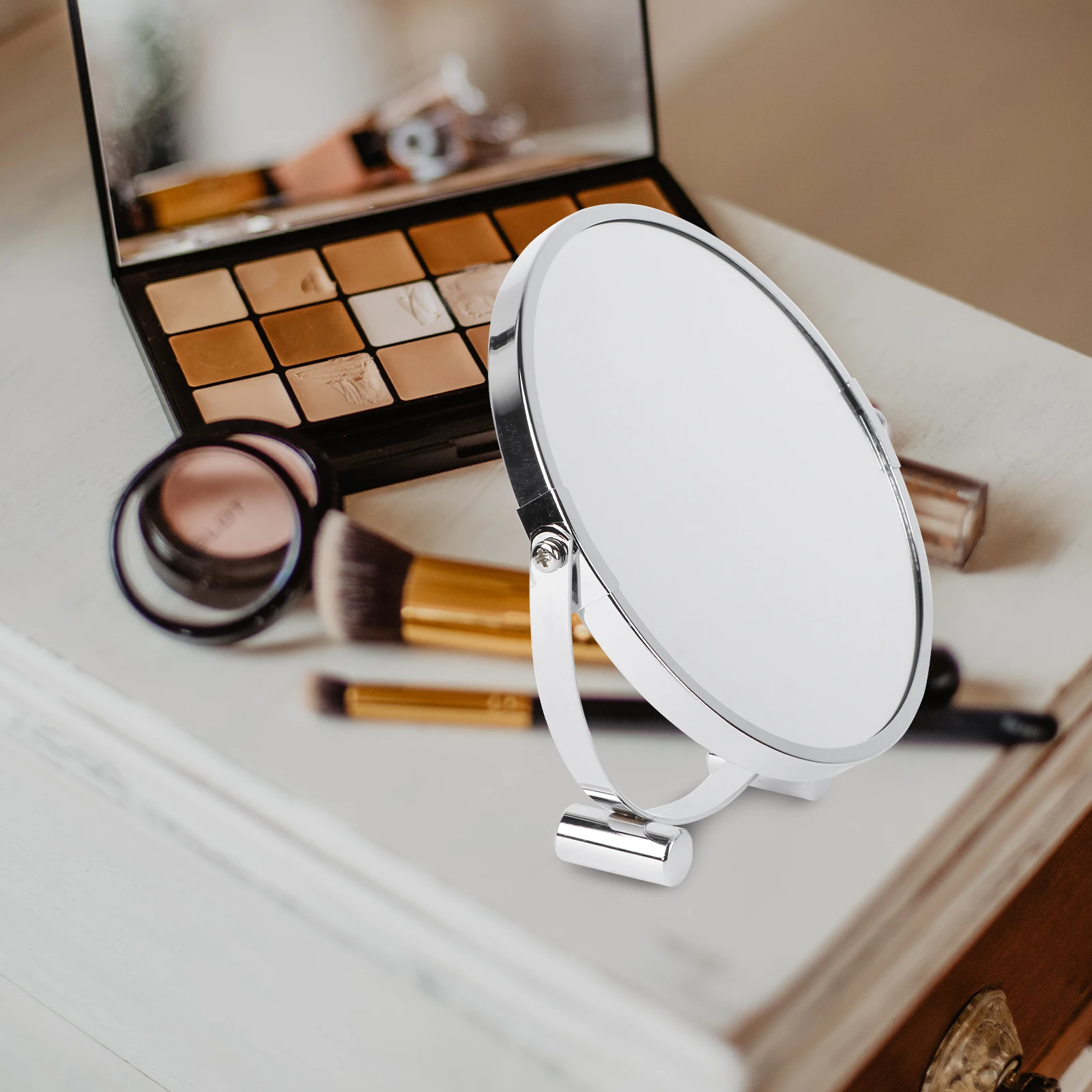 

7 Inch 1X/3X Desktop Double Sided Makeup 360 Degree Rotating Magnifying Skid-Proof Base Adjustable Angle Portable Gift