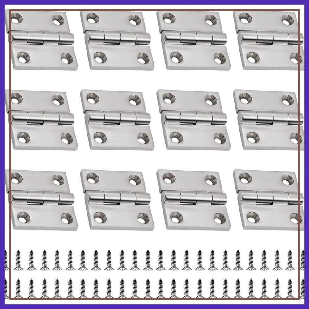 

316 Stainless Steel Hinges 2" x 2" Marine Grade Heavy Duty Boat Hatch Hinge 12 Pack