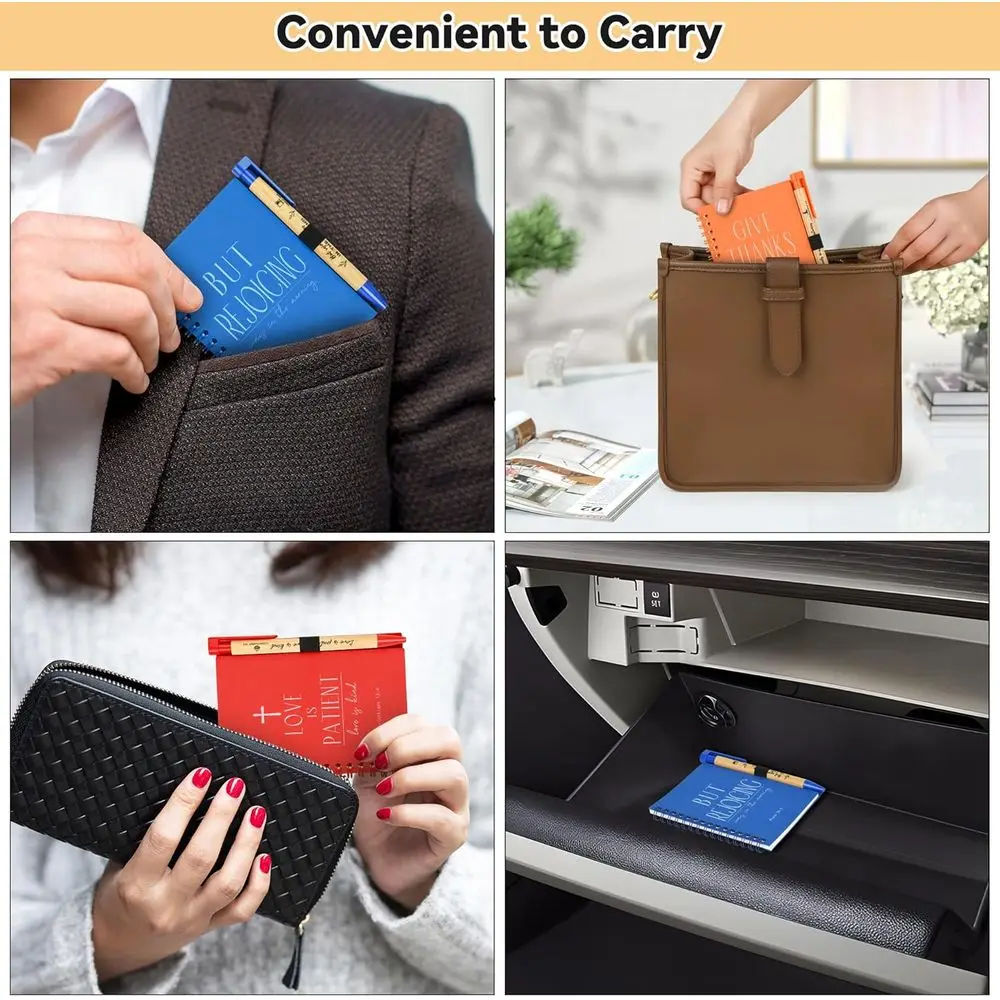 Bulk 56-Set Multicolor Christian Prayer Journals: Small Spiral Notebooks & Pens for Church, Inspirational Gifts, and Bible Studi