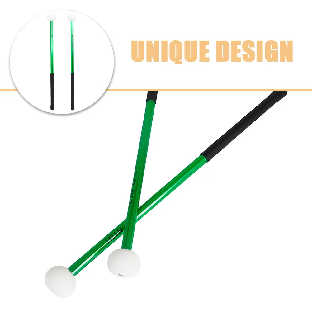 

Aluminum Alloy Felt Drumsticks Durable Practice Percussion Sticks Marching Drums Musical Instruments Accessories Kids Beginners