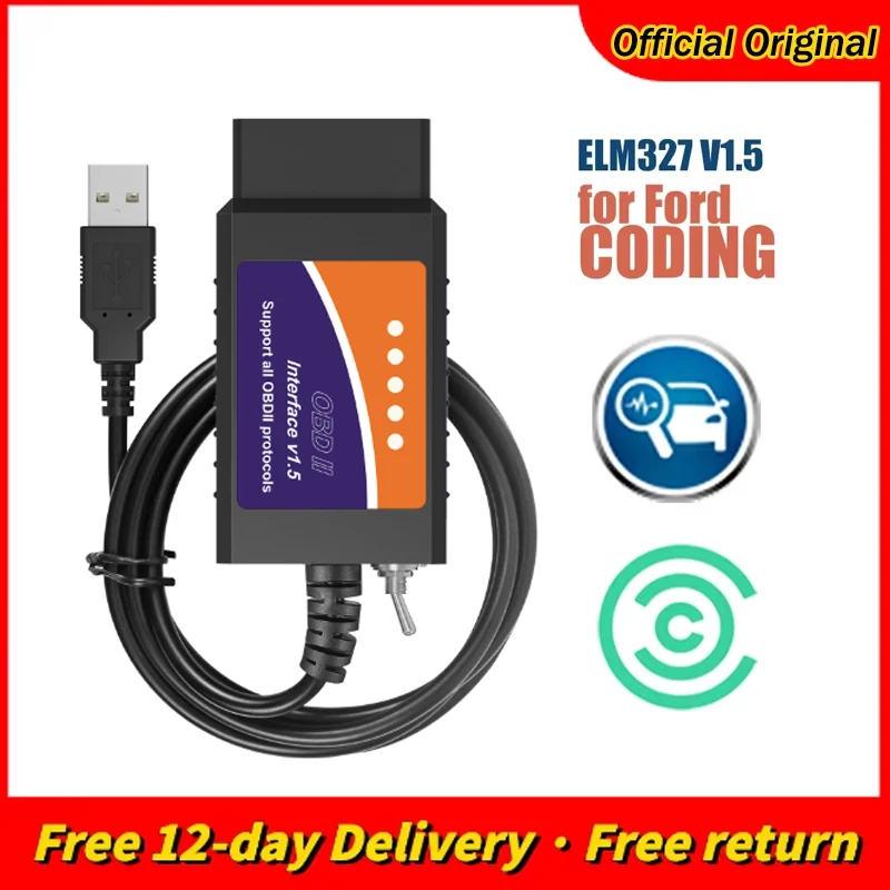 

FORScan ELM327 OBD2 Scanner V1.5 USB-считыватель кодов с чипом PIC18F25K80 Переключатель HS-CAN/MS-CAN для Ford Mazda
