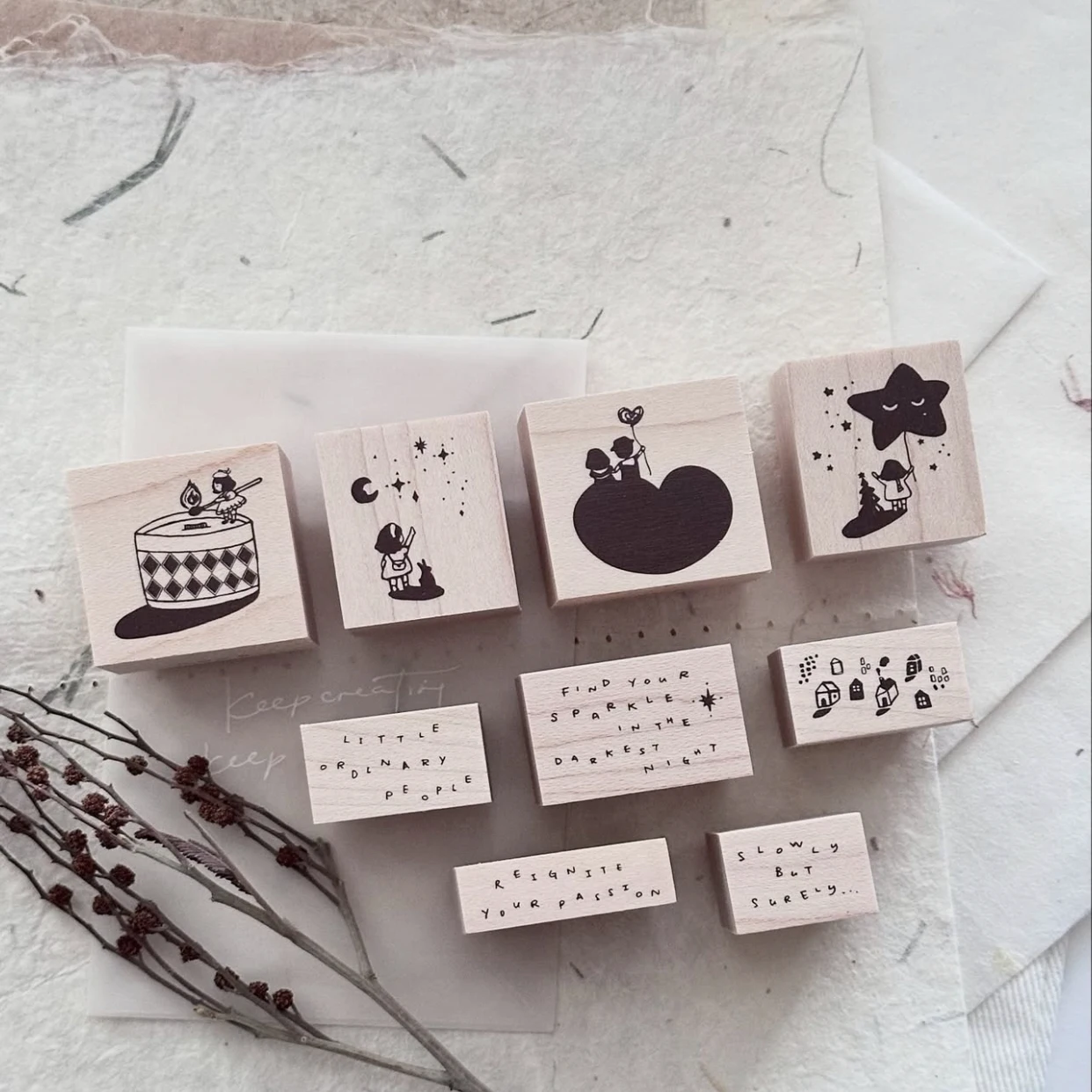 Nueve producción Vintage estrella chica pequeñas personas comunes sello de goma de madera para DIY Scrapbooking foto álbum fabricación de tarjetas