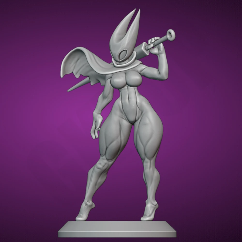 1/24 Hollow Knight Grey Sexy Resin Figurine Toy Unpainted GK Doll Unassembled 3D Print Assembly Miniature Reduction Statue Toy - Image 5
