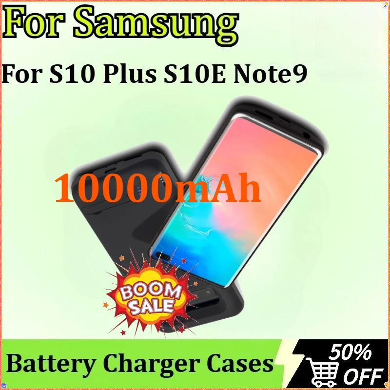 

For Samsung Galaxy S10 Plus S10E Note9 External Battery Charger Case High Speed Charging Portable Battery 10000mAh