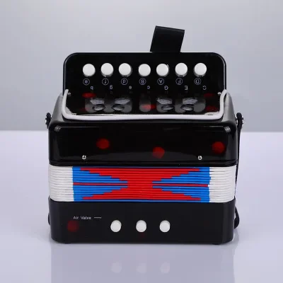 Children\'s Accordion Small Accordion Children\'s Early Education Instrument Color Optional 7 Key 3 Air Valves Kids ABS Toy