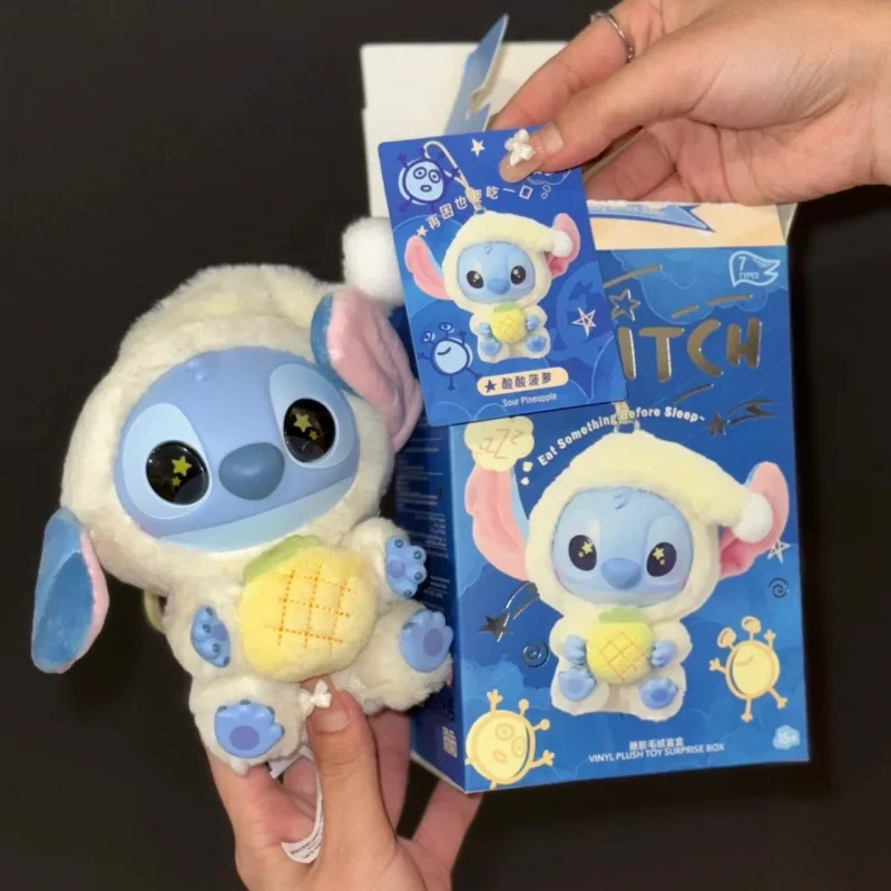 2026 HOT Disney Stitch Eat Something Before Sleep Blind Box Mystery Bag Vinyl Plush Doll Toy Pendant Surprise The Monsters Gift