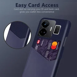 Business Case For Oppo Realme GT Neo 5 GT3 240W Funda Febric Card Holder Cover For Realme GT Neo5 GT 3 5G 6.74