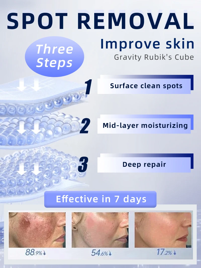 تفتيح النمش الكلف، البقع الداكنة للوجه