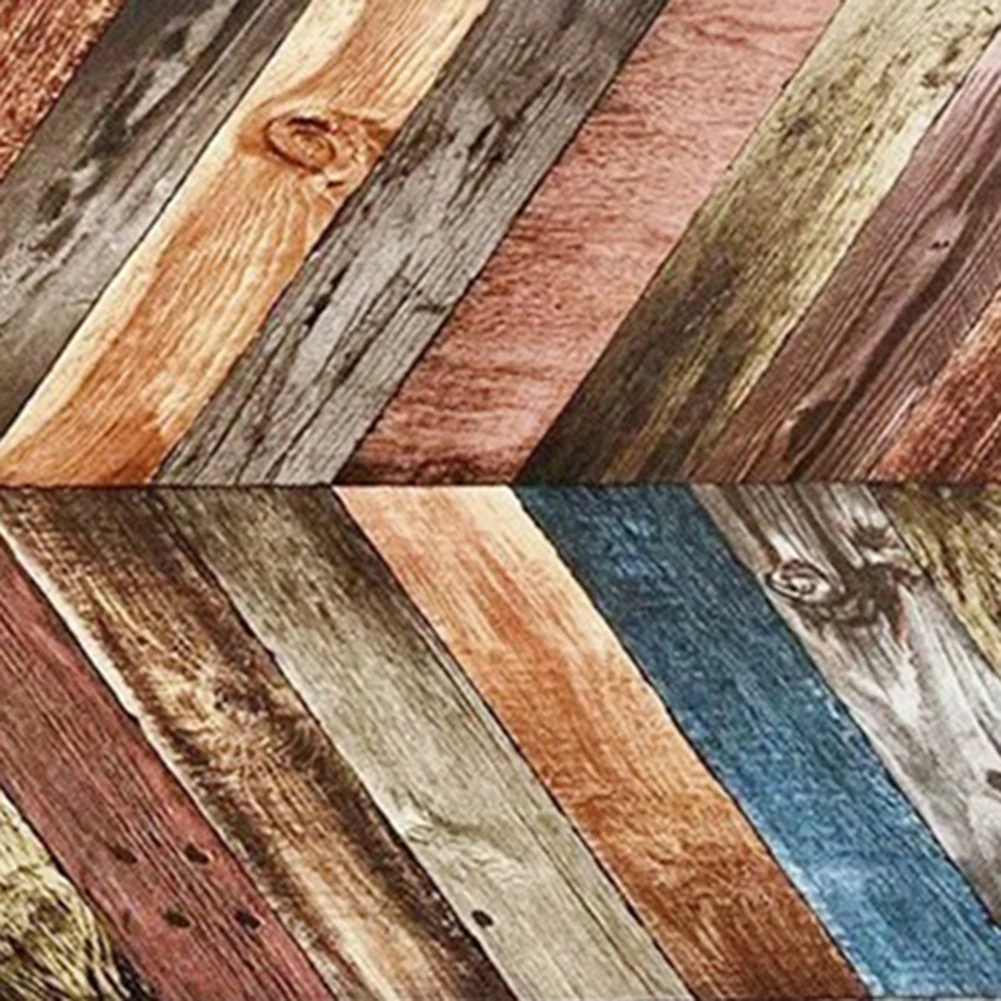 Lively Home Environment Enhanced by Flexible Application of PVC Wooden Style Wall Covering Measuring 0 53m x 9m