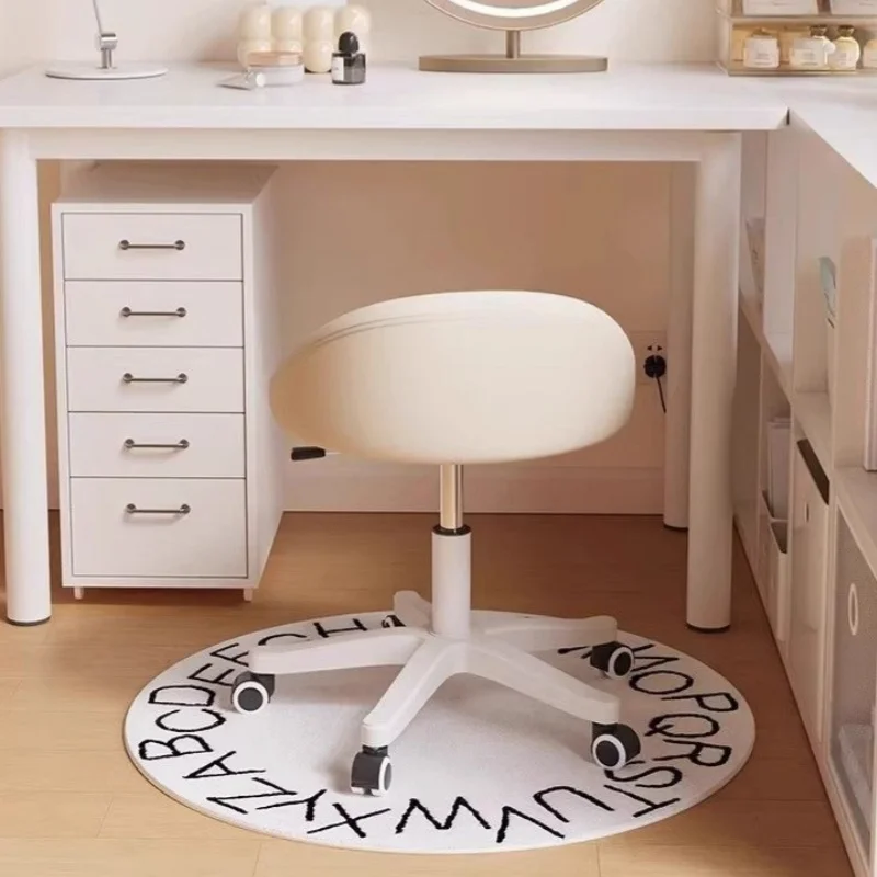 #¥Simple 360° rotation High Chair With Backrest Simple Beauty Salon Chairs Round Stool Modern Salon