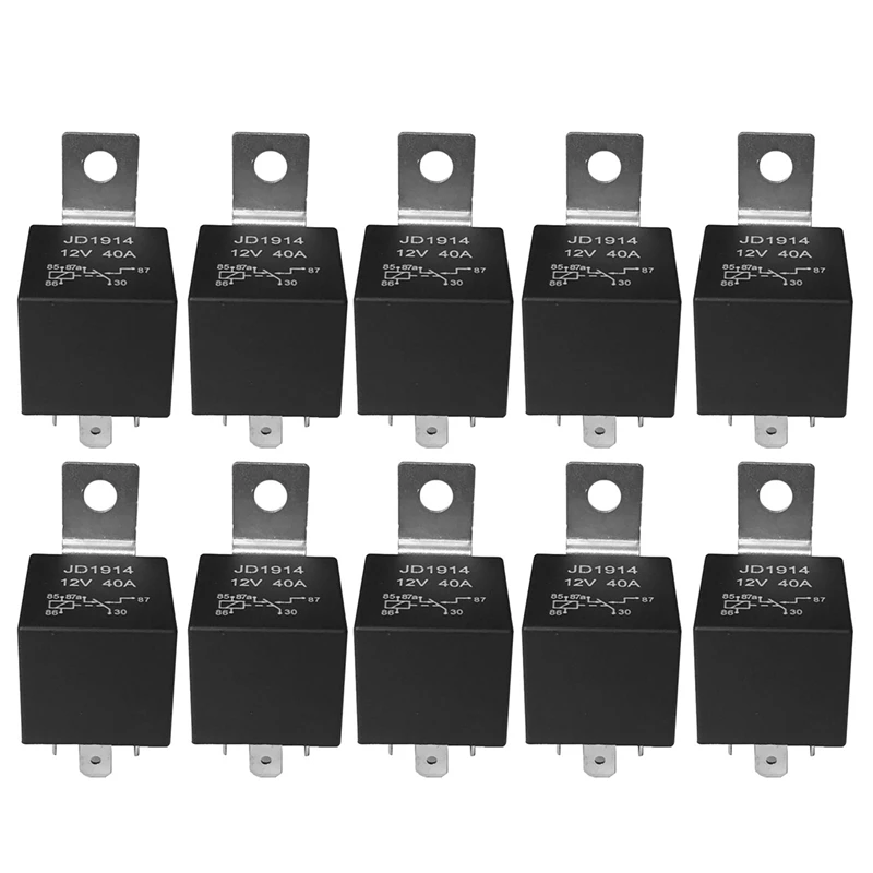 30 Pcs 5 Pin 12V Relay Switch (SPDT) (30/40 Amp) 12 Volt Automotive Relay For Automotive Fans