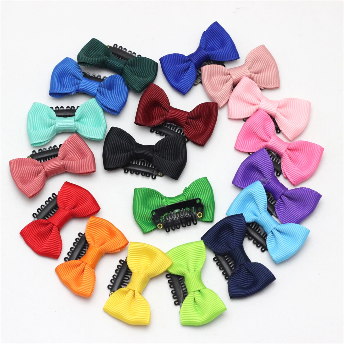 33 Color Samll Ribbon Bow Hair Clip Baby Girls Cute Hair Pins Infant Bebes Fine Wispy Hair Mini Latch Wisp Clip Newborn Hairbow