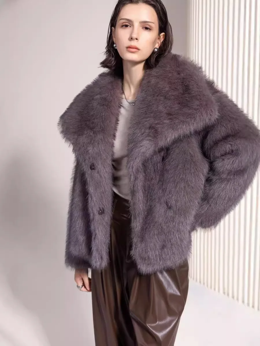 

Пальто с леопардовым принтом из искусственного меха, женские хлопковые облегающие пальто для ночного клуба, женские высококачественные теплые пальто на пуговицах, уютные, чистые, универсальные