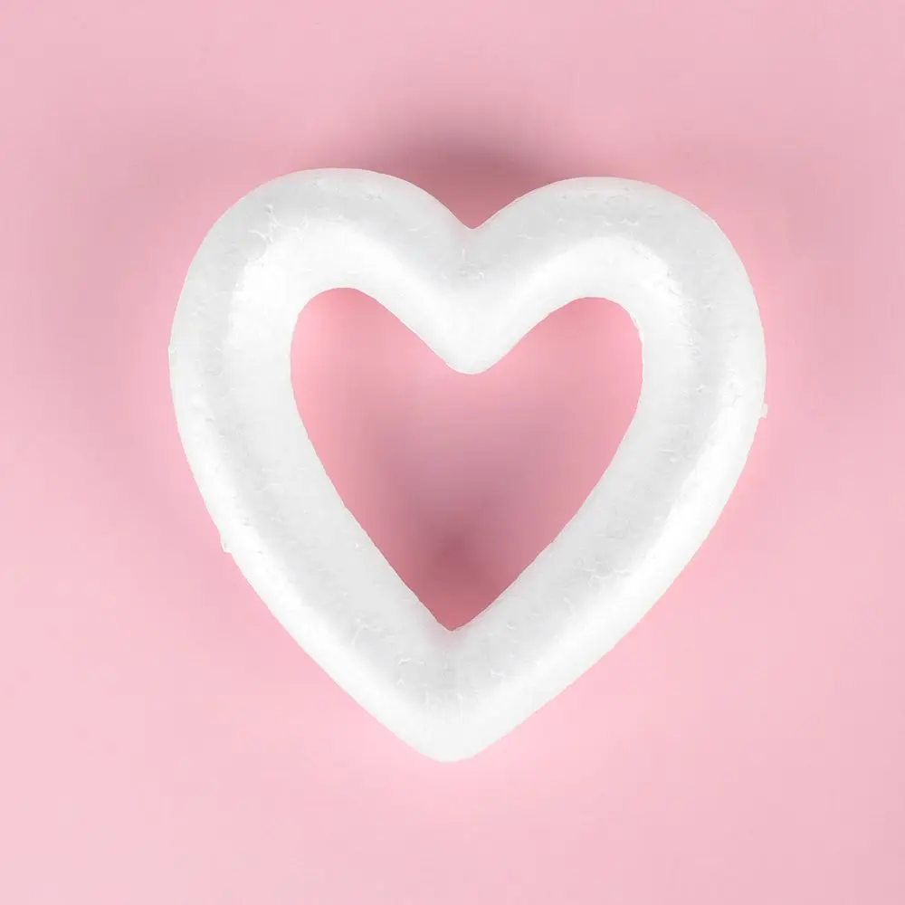 Wedding Valentine\'s Day Foam Ball White Hollow Heart Ornament Crafts Heart-shaped For DIY Christmas Party Decoration Supplies