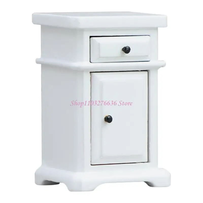 

R6FD Doll House Nightstand Model Figurine 1/12 Scale Bedroom Scene Accessories