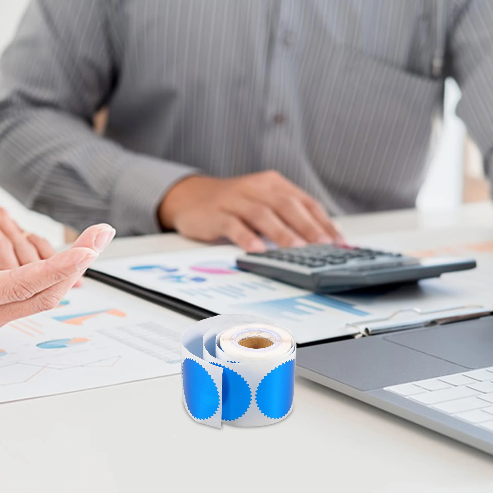 

250 Pcs Steel Print Tags Serrated Edge Labels Certificate Stickers Baking Seal Envelope Sealer Award Formal Folder Tag