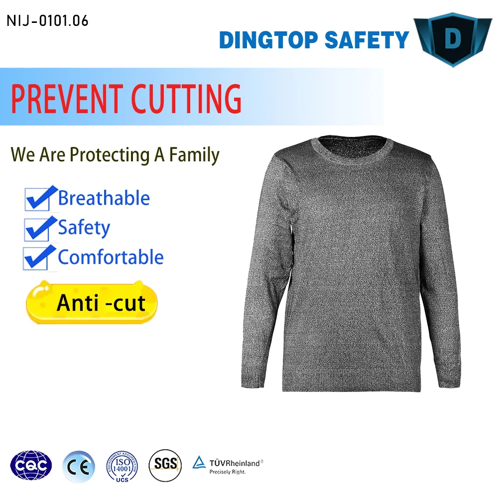 

HPPE Anti Cutting Clothing Personal Tactics Knife Proof Security Jacket Men's Self Defense Safety Equipment