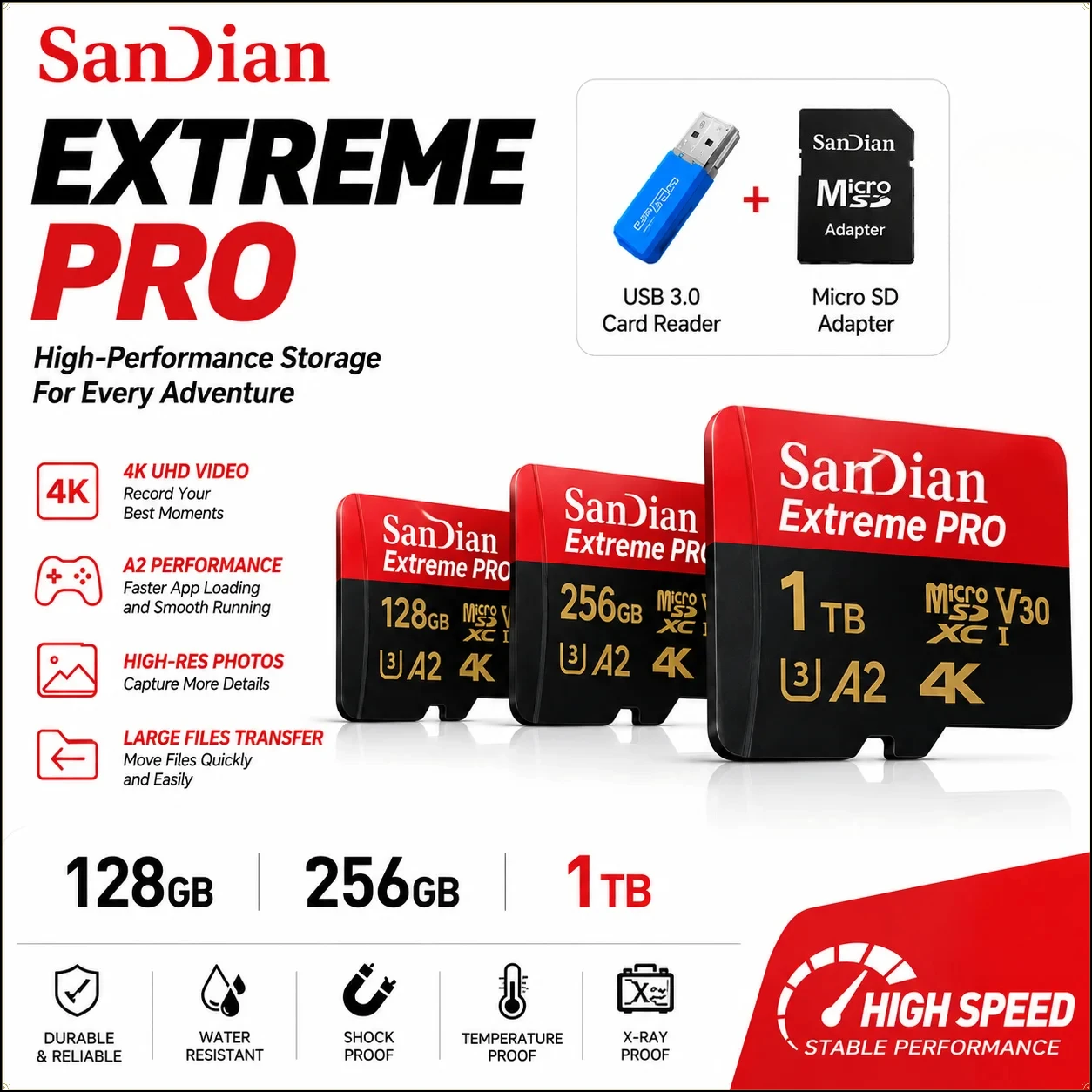 

2026 New memory card 1TB 512GB Portable micro tf sd card 128GB 256GB micro tf sd High Speed U3 mini TF card For Phone/Camera/mac
