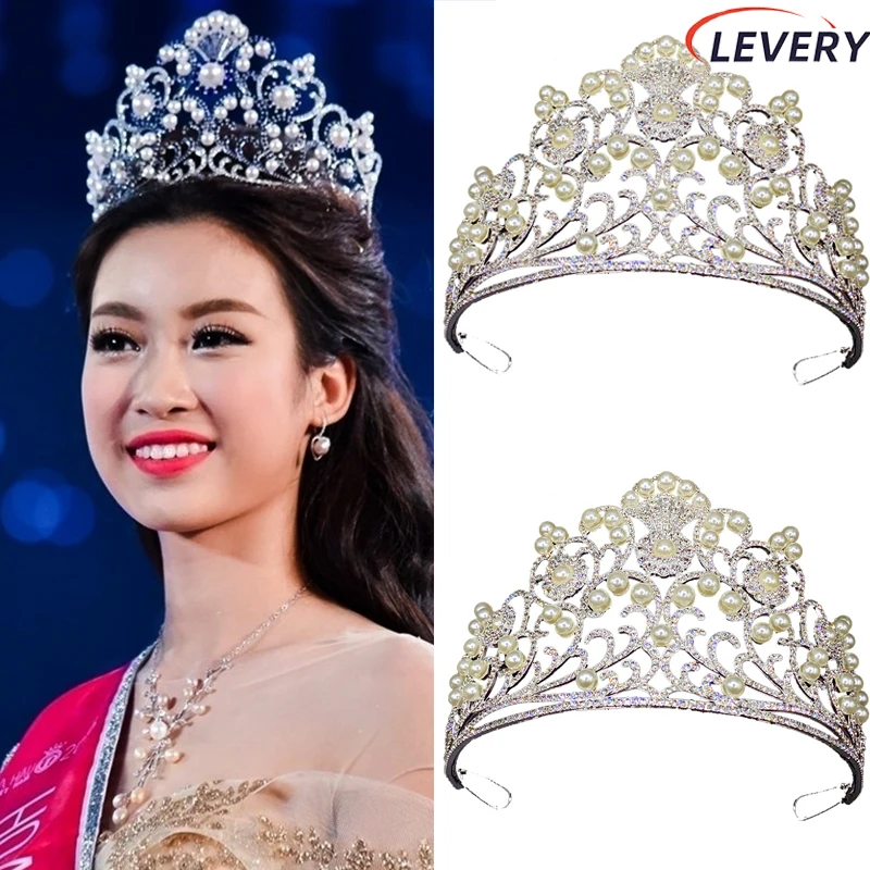 Levery Design Miss Vietnam 2016 Crown Wedding Accessories Bridal Pageant Hair Jewelry