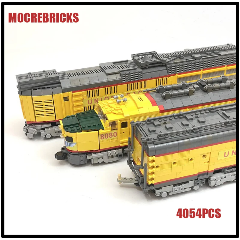 

New Creative Train 8080 Coal Turbine Electric Locomotive MOC Building Blocks Assembly Model Kits Puzzle Kid's Toy Christmas Gift