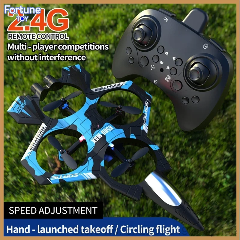 K500 Max Remote Control Fighter Drone Four Channel Altitude Hold 2.4G Stunt Roll Led Light Hand Toss Takeoff Quadrotor Outdoor