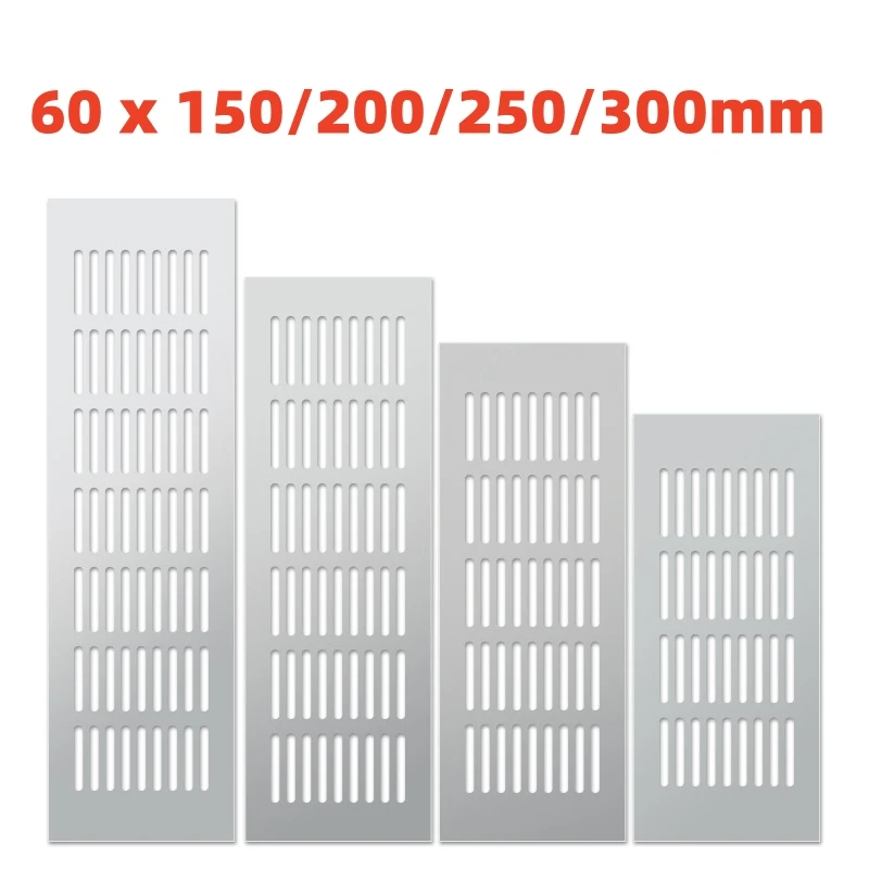 

60mm Rectangular Cabinet Wardrobe Air Vent Grille Ventilation-Cover Wardrobe Ventilation Grille Vents Aluminium Furniture Parts