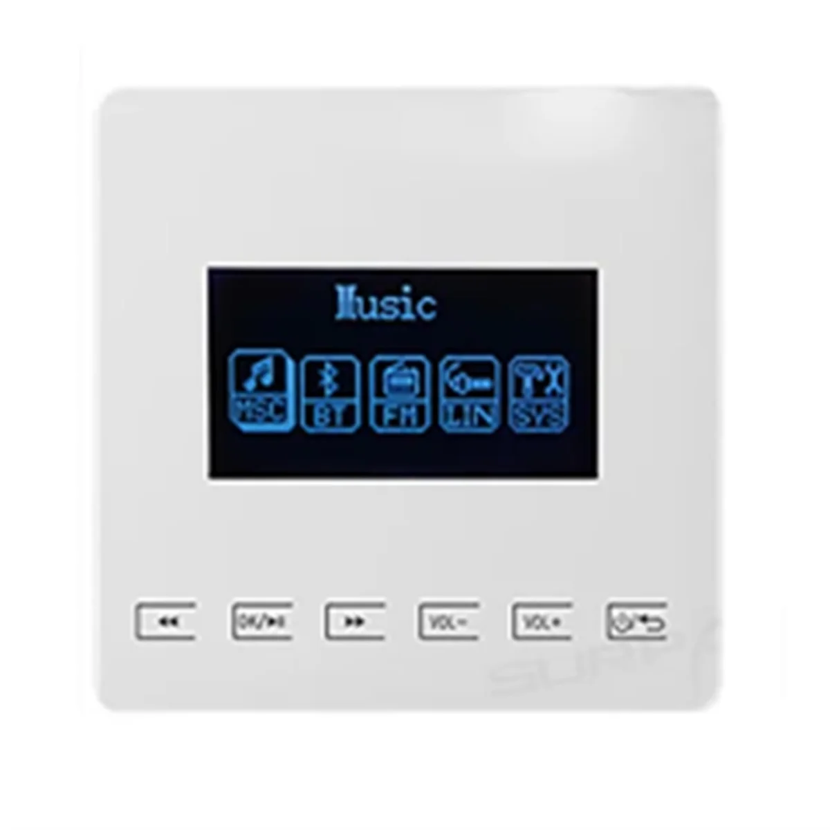 86 Bluetooth Mini Home Background Music System Is Compatible with Wall Mounted Amplifier Touch Key for FM TF White